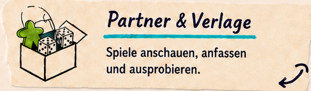 Partner und Verlage. Spiele anschauen, anfassen und ausprobieren.